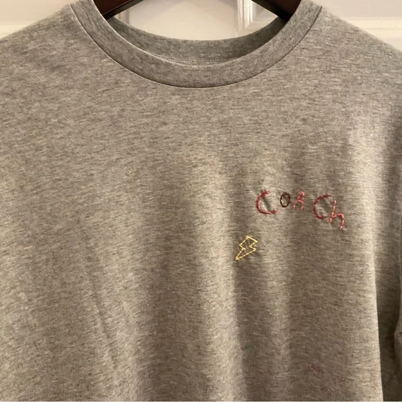 Coach Diary T-Shirt - NWT - Men’s Size Small - Heather Grey - Picture 4 of 12